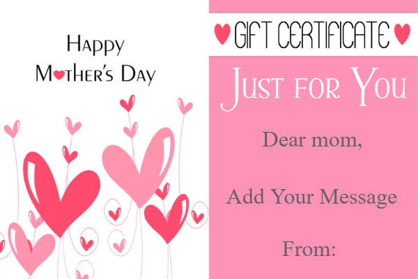FREE Mother\u0026#39;s Day Gift Certificate Templates | Customize Online