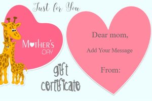 FREE Mother's Day Gift Certificate Templates | Customize Online