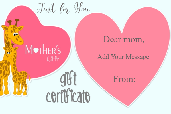 FREE Mother's Day Gift Certificate Templates | Customize Online