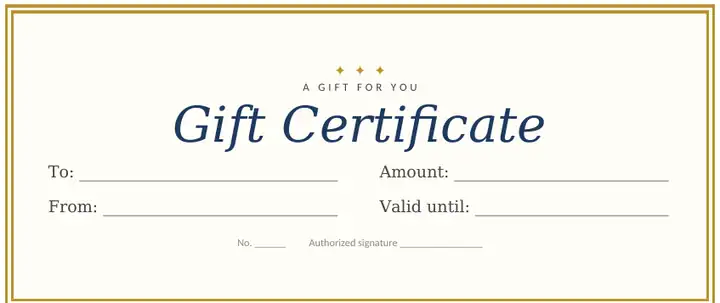 Gift certificate template for Microsoft Word